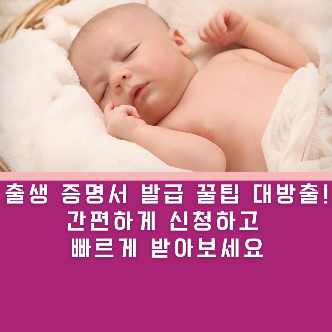 출생 증명서 발급 꿀팁 대방출! 간편하게 신청하고 빠르게 받아보세요